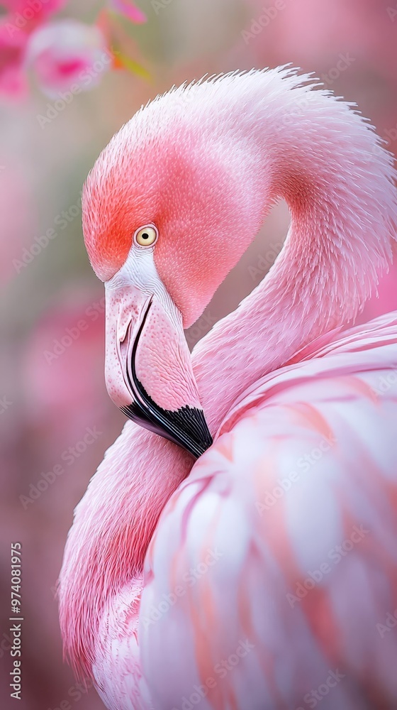 Fototapeta premium one with its head atop the other's neck