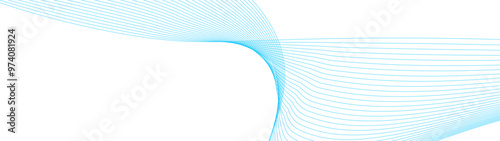 abstract blue line wave background. light lines wavy flowing dynamic in blue colors isolated on white background. AI technology, digital, communication, 5G, science, music. vector illustration