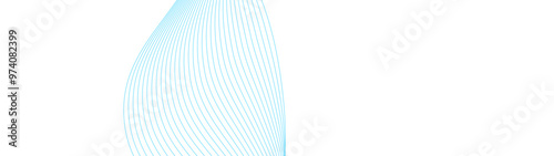 abstract blue line wave background. light lines wavy flowing dynamic in blue colors isolated on white background. AI technology, digital, communication, 5G, science, music. vector illustration
