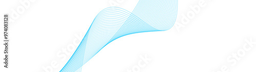 abstract blue line wave background. light lines wavy flowing dynamic in blue colors isolated on white background. AI technology, digital, communication, 5G, science, music. vector illustration