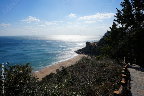 fascinating seascape from seaside cliff