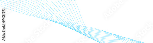 abstract blue line wave background. light lines wavy flowing dynamic in blue colors isolated on white background. AI technology, digital, communication, 5G, science, music. vector illustration