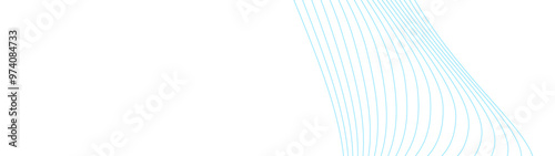 abstract blue line wave background. light lines wavy flowing dynamic in blue colors isolated on white background. AI technology, digital, communication, 5G, science, music. vector illustration