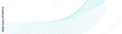 abstract blue line wave background. light lines wavy flowing dynamic in blue colors isolated on white background. AI technology, digital, communication, 5G, science, music. vector illustration