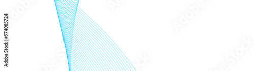 abstract blue line wave background. light lines wavy flowing dynamic in blue colors isolated on white background. AI technology, digital, communication, 5G, science, music. vector illustration