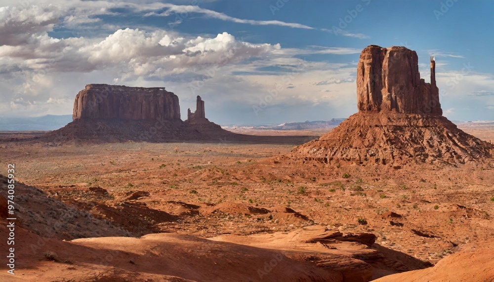 Vast Desert Landscapes of Monument Valley, Iconic Red Rock Formations Vast Desert Landscapes of Monument Valley, Iconic Red Rock Formations