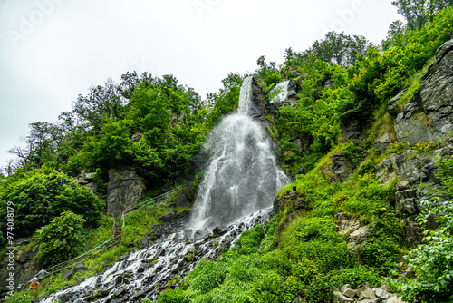 Eine frühlingshafte Wanderung rund um die Touristenattraktion in Brotterode-Trusetal - dem Trusetaler Wasserfall - Thüringen - Deutschland photo