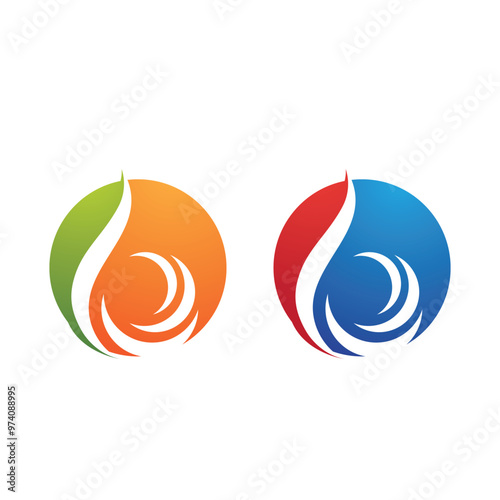 Fire logo vector illustration design photo