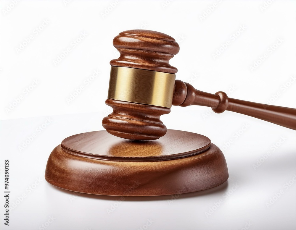Wooden Gavel and Sound Block. Wooden Gavel and Sound Block.