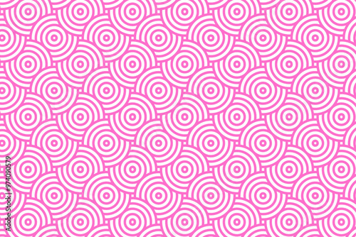 seamless pattern of  spirals on white background, creating hypnotic and vibrant design. repetitive circular shapes add sense of movement and energy to overall visual.Seamless