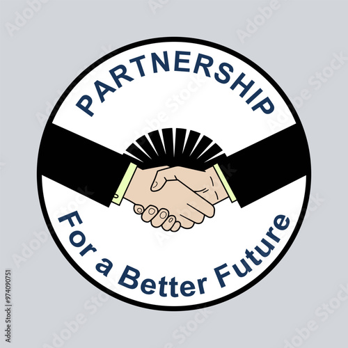 Partnership sign. Handshake, partnership, cooperation, teamwork, partnership, business.
