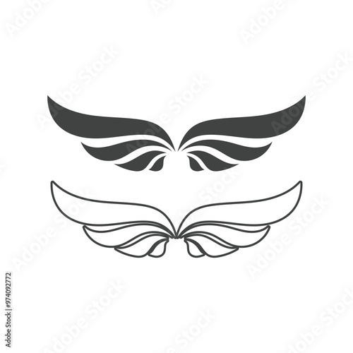 Falcon wing Logo Template vector