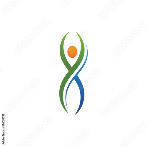 Health people life logo vector image