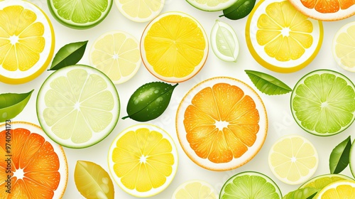 Citrus fruits background