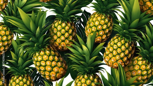 Tropical pineapple pattern