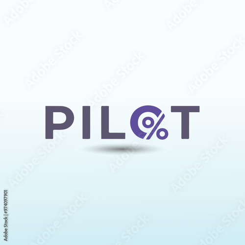 word pilot vector logo design
