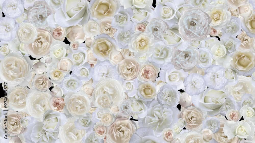 2 White rose wipe transitions on transparent background 2 White rose wipe transitions on transparent background