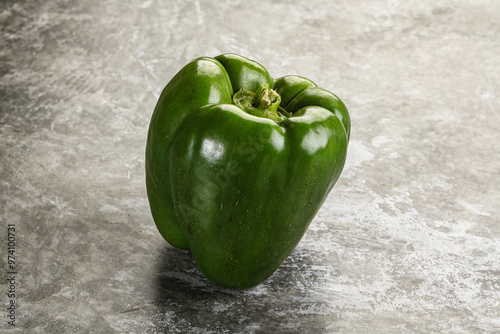 Raw green Bulgarian bell pepper