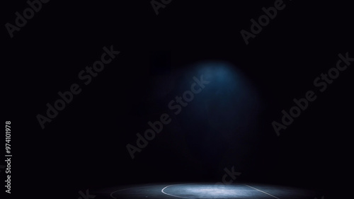 dark background studio, no people, spotlights
