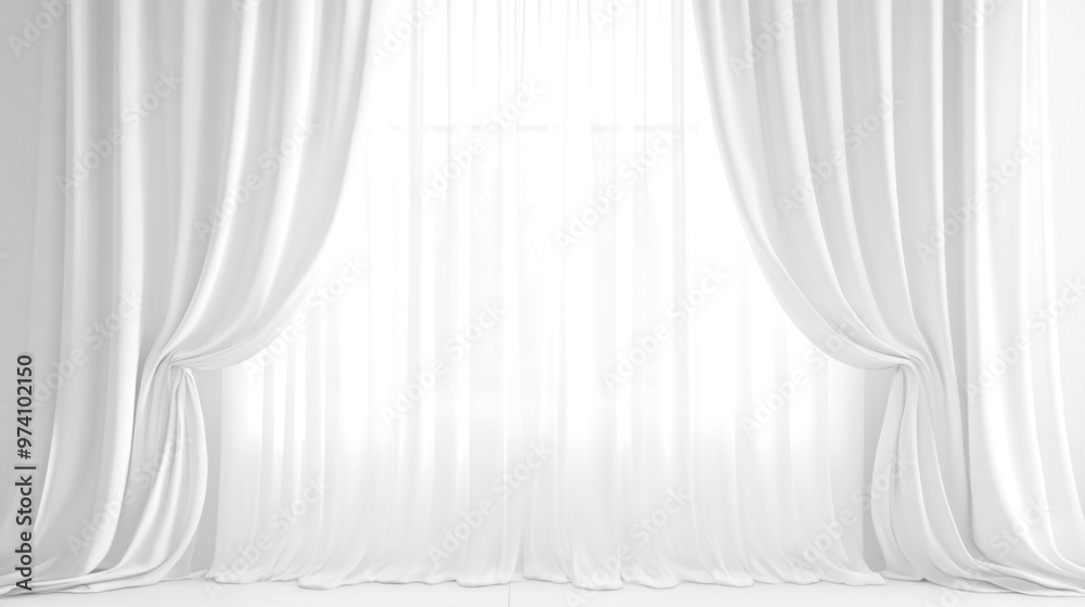 Soft white curtains background for graphic design or wallpaper. Soft white curtains background for graphic design or wallpaper.