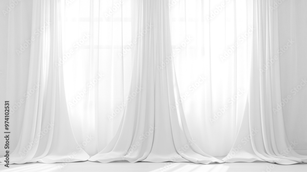 Soft white curtains background for graphic design or wallpaper. Soft white curtains background for graphic design or wallpaper.