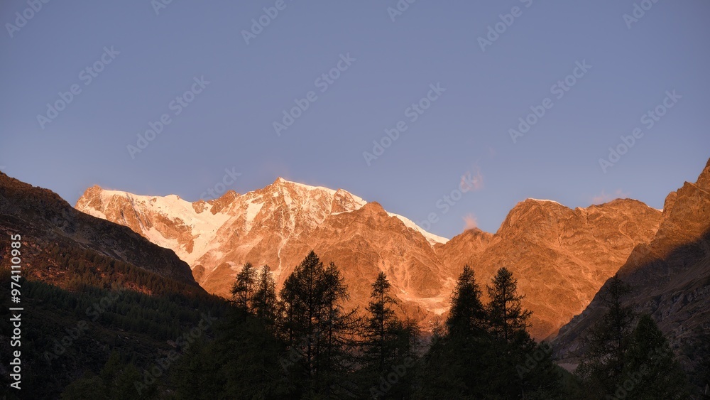 Sunrise over the mountains Alps Sunrise over the mountains Alps