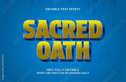 sacred oath editable text effects with a knight and kingdom theme