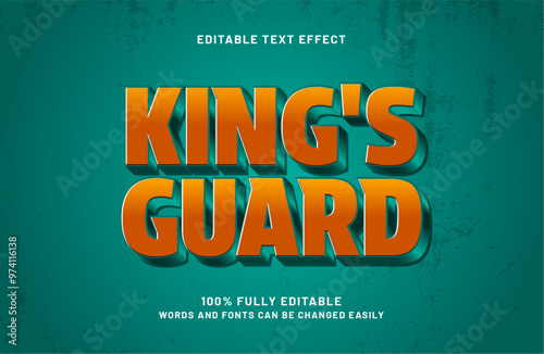 kings guard editable text effects with a knight and kingdom theme