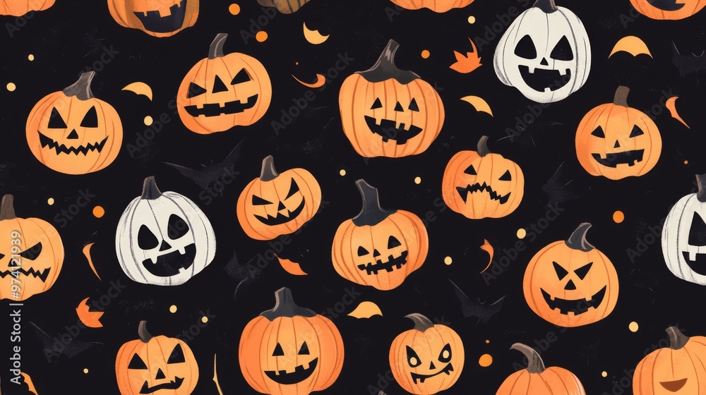 Obraz premium Spooky and Fun Halloween Pattern