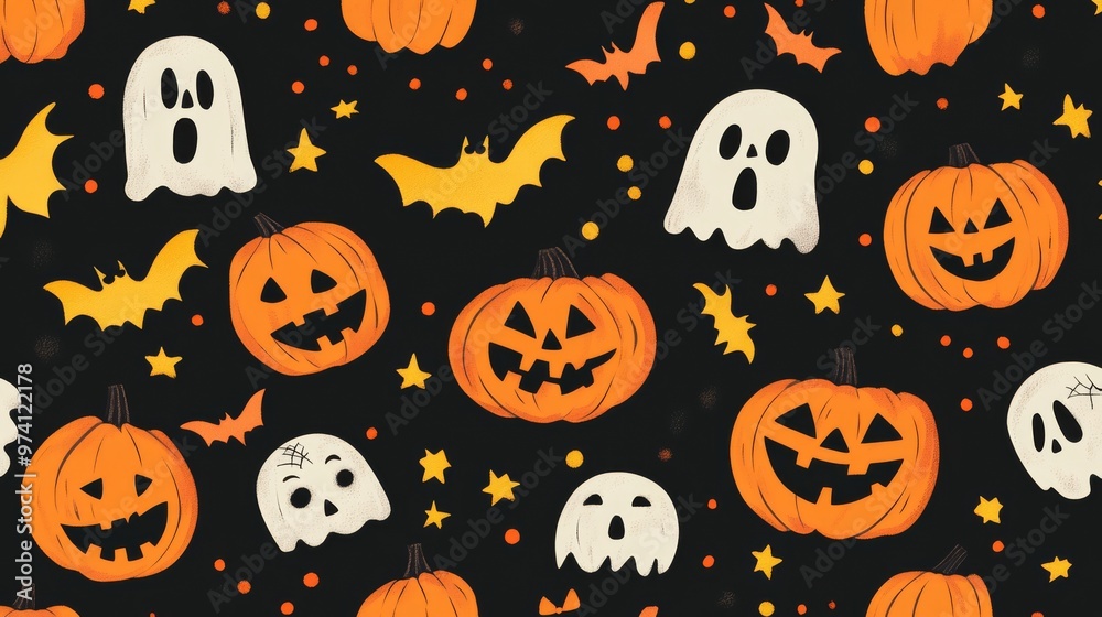 Spooky and Fun Halloween Pattern Spooky and Fun Halloween Pattern