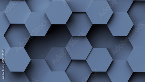 Dark gray hexagons geometri...