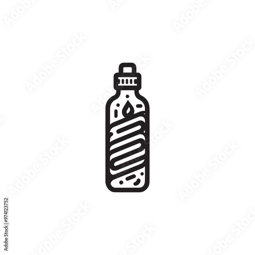 reusable water bottle Vector Illustration Silhouette