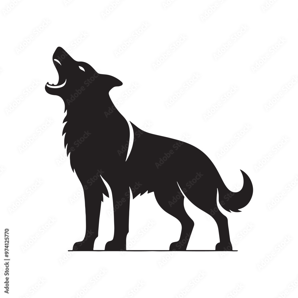 Simplified barking dog silhouette for versatile projects - Barking dog black vector
Simplified barking dog silhouette for versatile projects - Barking dog black vector