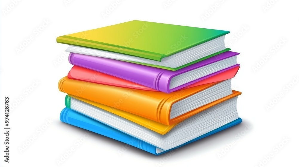 A Colorful Journey Through Knowledge: A vibrant stack of books awaits, promising adventure and wisdom A Colorful Journey Through Knowledge: A vibrant stack of books awaits, promising adventure and wisdom