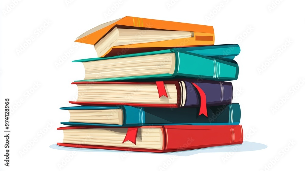A Colorful Journey Through Knowledge: A vibrant stack of books awaits, promising adventure and wisdom A Colorful Journey Through Knowledge: A vibrant stack of books awaits, promising adventure and wisdom