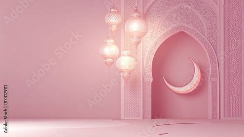 Festive greeting card, invitation for Muslim holy month Ramadan Kareem