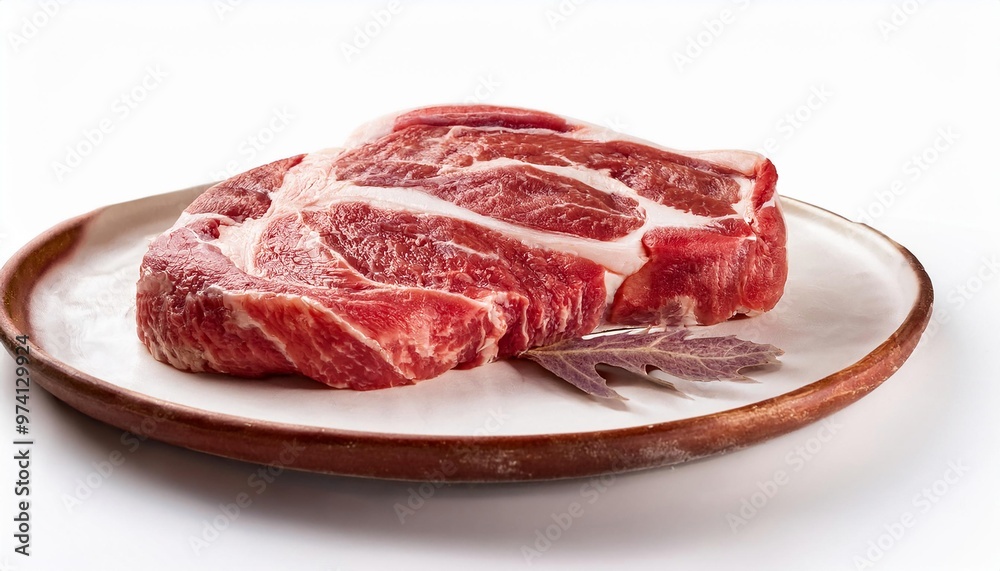 Italian Food, Bistecca alla Fiorentina on white background isolated.