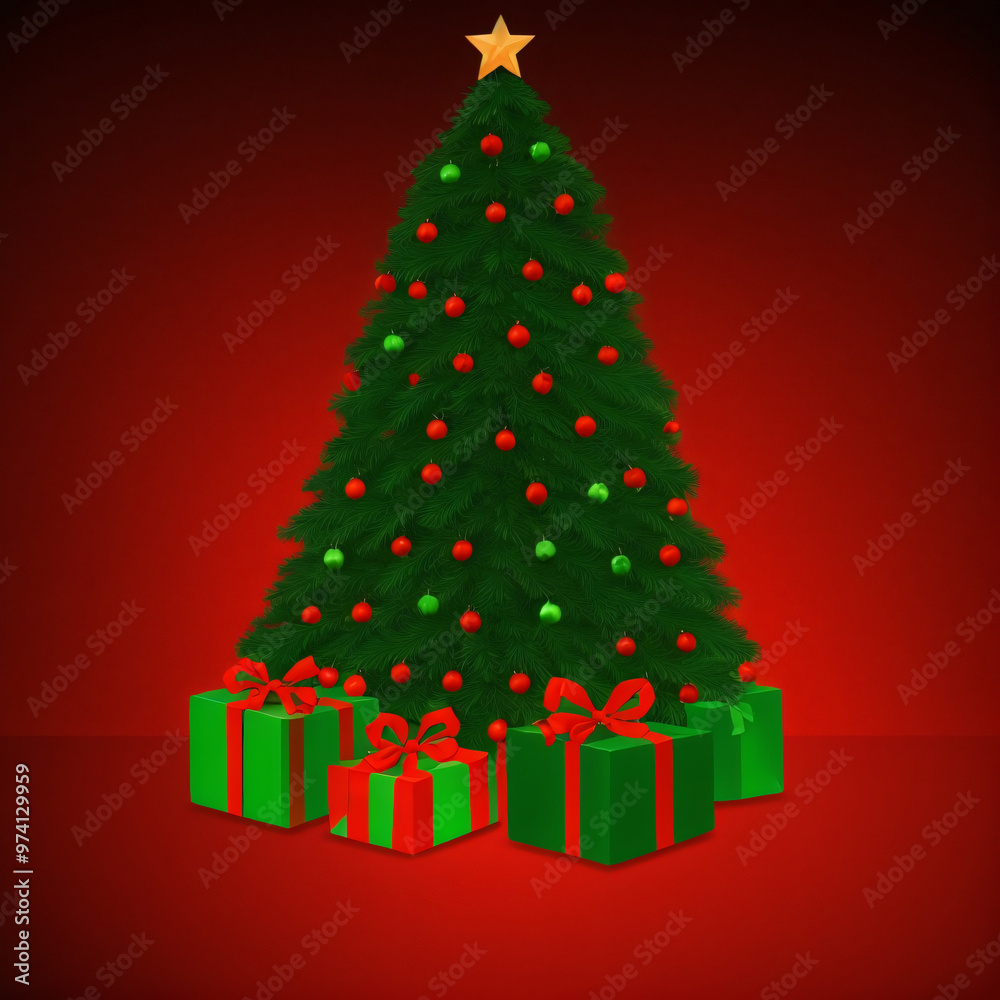 christmas tree background with gifts christmas tree background with gifts
