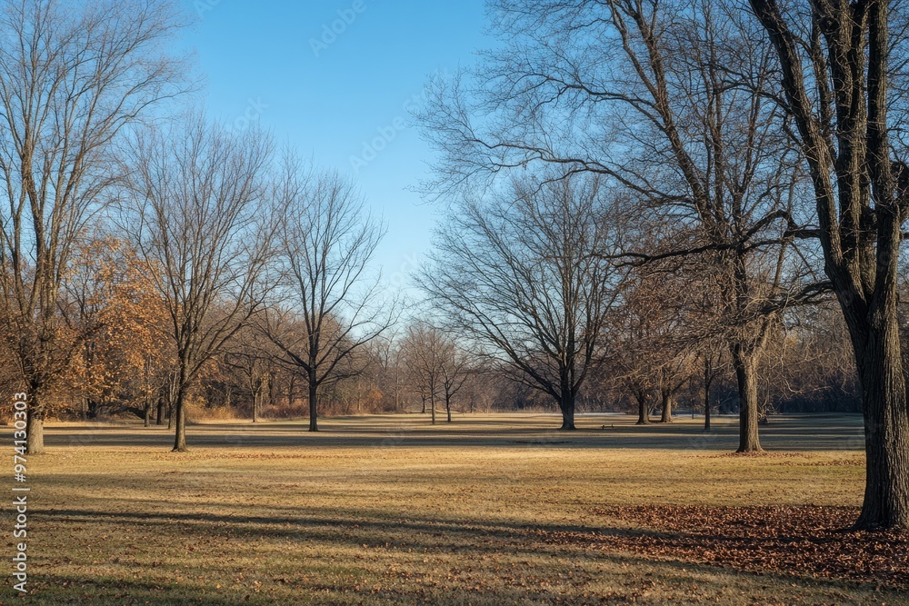Obraz premium Winter Landscape in a Park