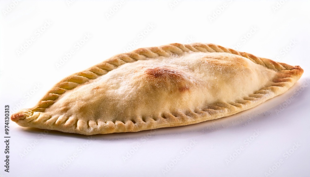 Italian Food, Calzone on white background isolated. Italian Food, Calzone on white background isolated.