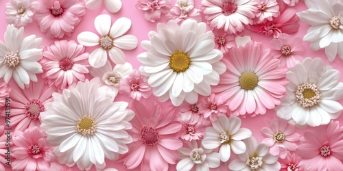 Pink and White Flowers