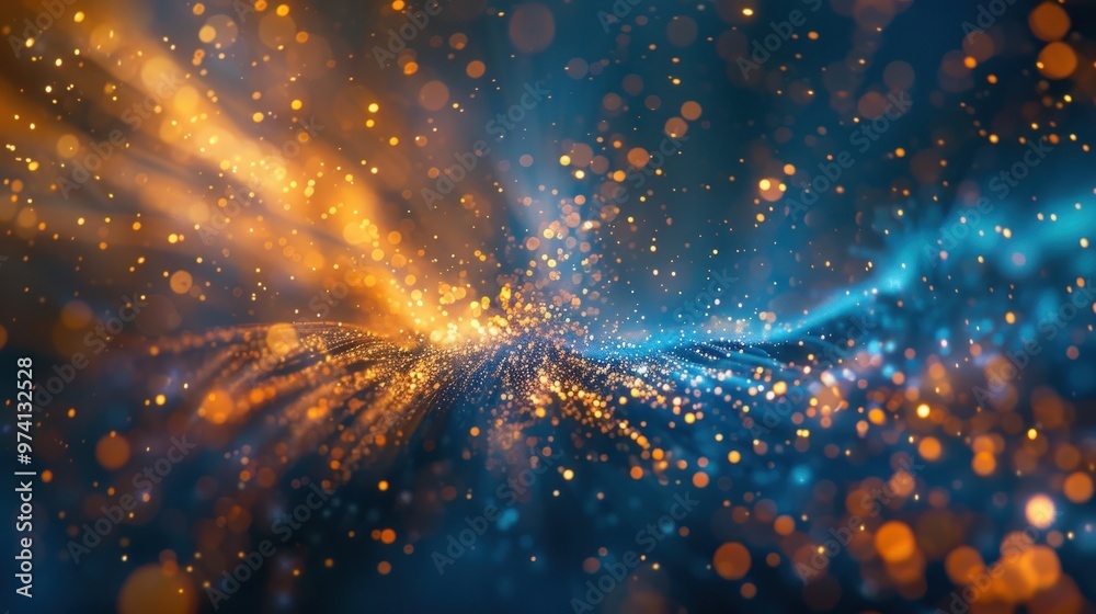 Captivating image of a dazzling cosmic explosion bursting with vibrant energy and light  The scene depicts a dynamic ethereal display of celestial wonder in the depths of the boundless universe