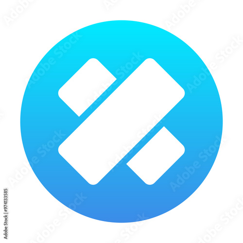 Band aid Icon Circular Gradient Filled Style