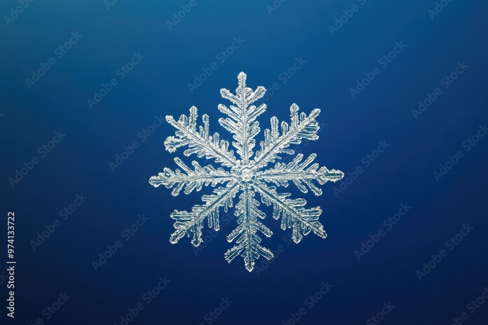 Snowflake on blue background Snowflake on blue background