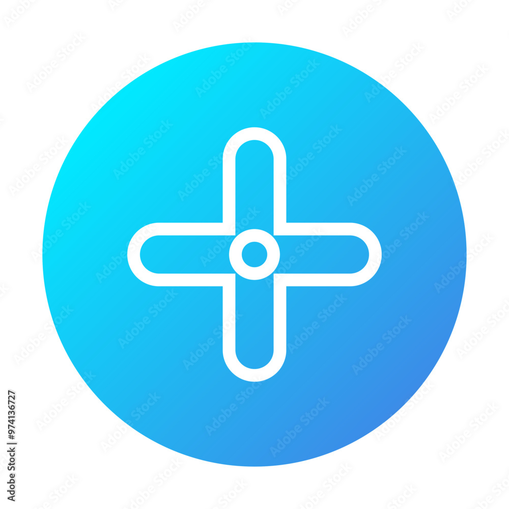 Medical Icon Circular Gradient Outline Style