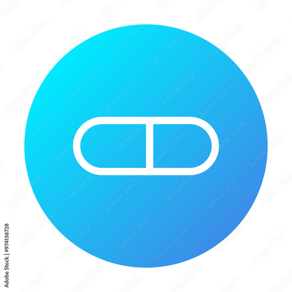 Medicine Icon Circular Gradient Outline Style Medicine Icon Circular Gradient Outline Style