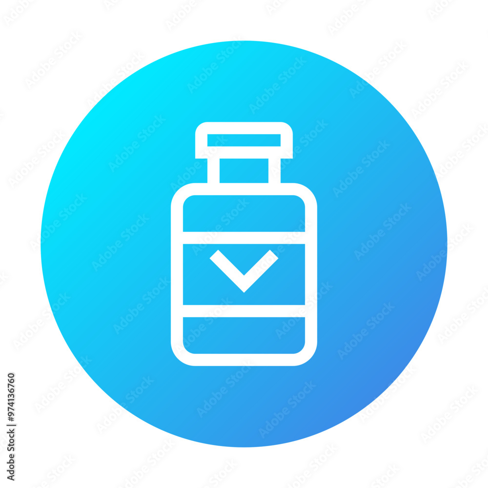 Vaccine Icon Circular Gradient Outline Style Vaccine Icon Circular Gradient Outline Style