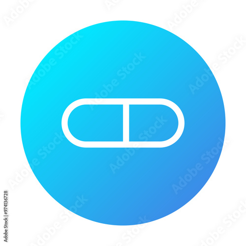 Medicine Icon Circular Gradient Outline Style