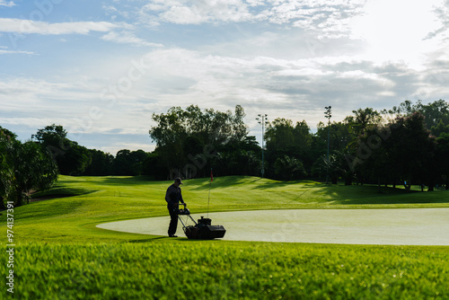 golfer on the golf course