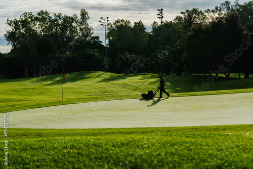 golf course in the morning